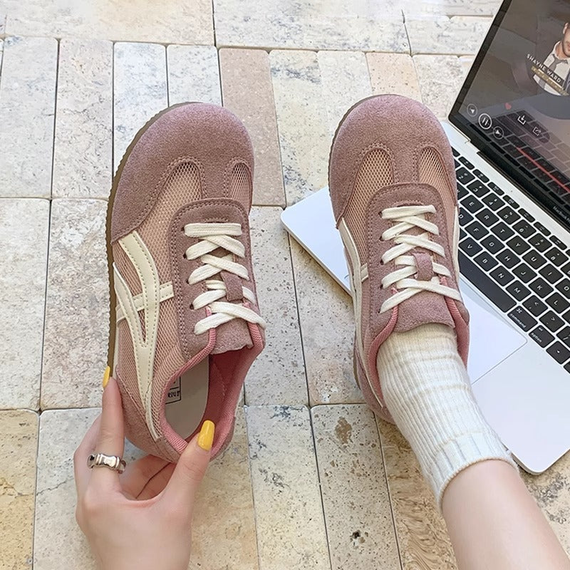 Women's Leather Thick-soled Breathable Mesh Cortez