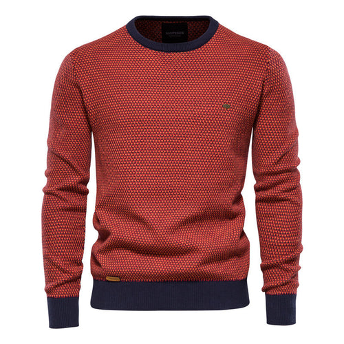 Casual Men's Hit Color Trend Pullover
