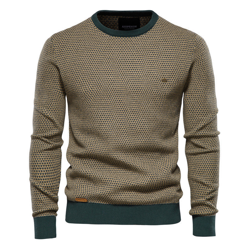 Casual Men's Hit Color Trend Pullover