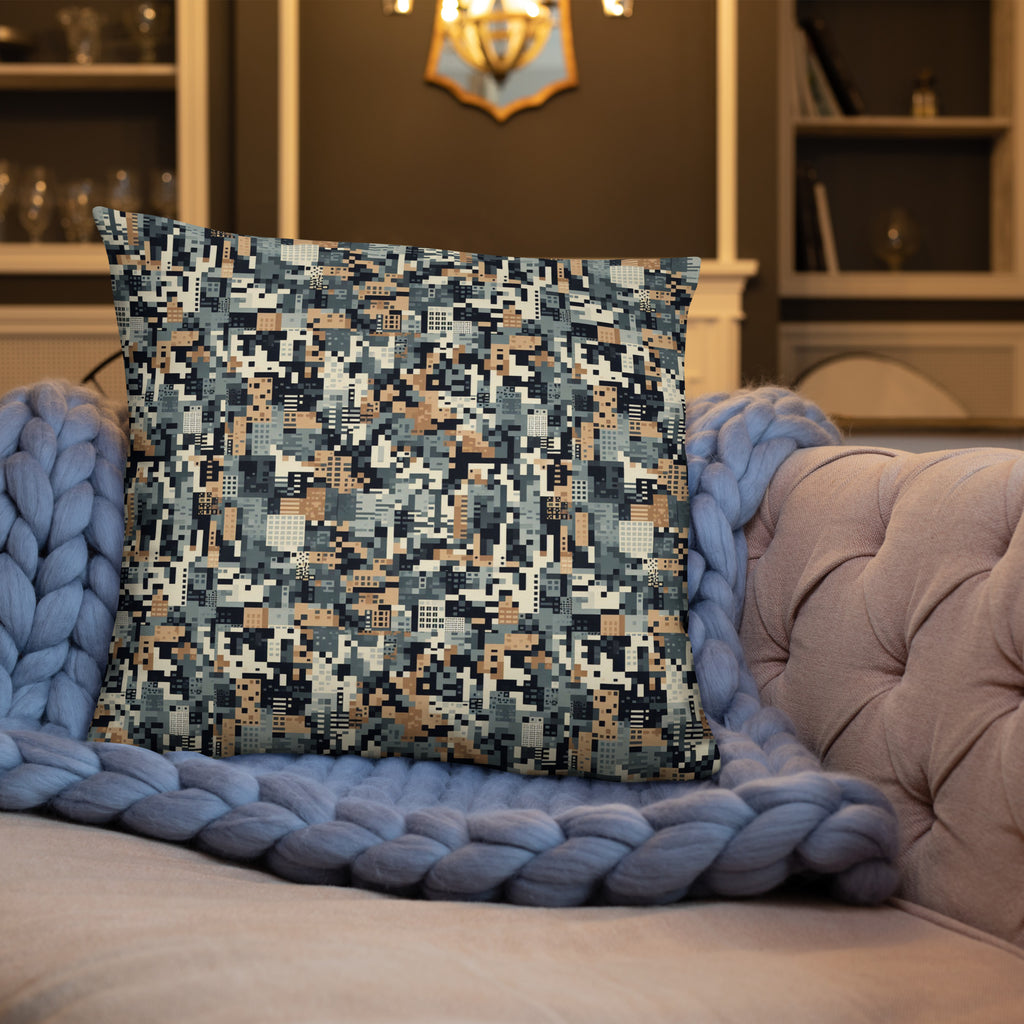Modern Pixelated Camouflage Throw Pillow - Stylish Decorative Cushion for Home Decor