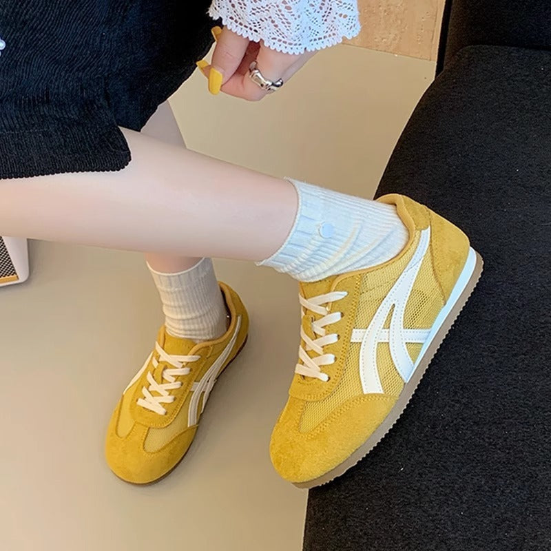 Women's Leather Thick-soled Breathable Mesh Cortez