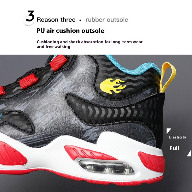 Cushion Basketball Rotating Button Running Shoes