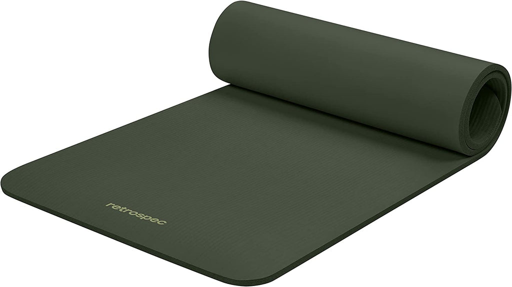 Solana Yoga Mat 1/2" Thick W/Nylon Strap for Men & Women - Non Slip Excercise Mat for Yoga, Pilates, Stretching, Floor & Fitness Workouts