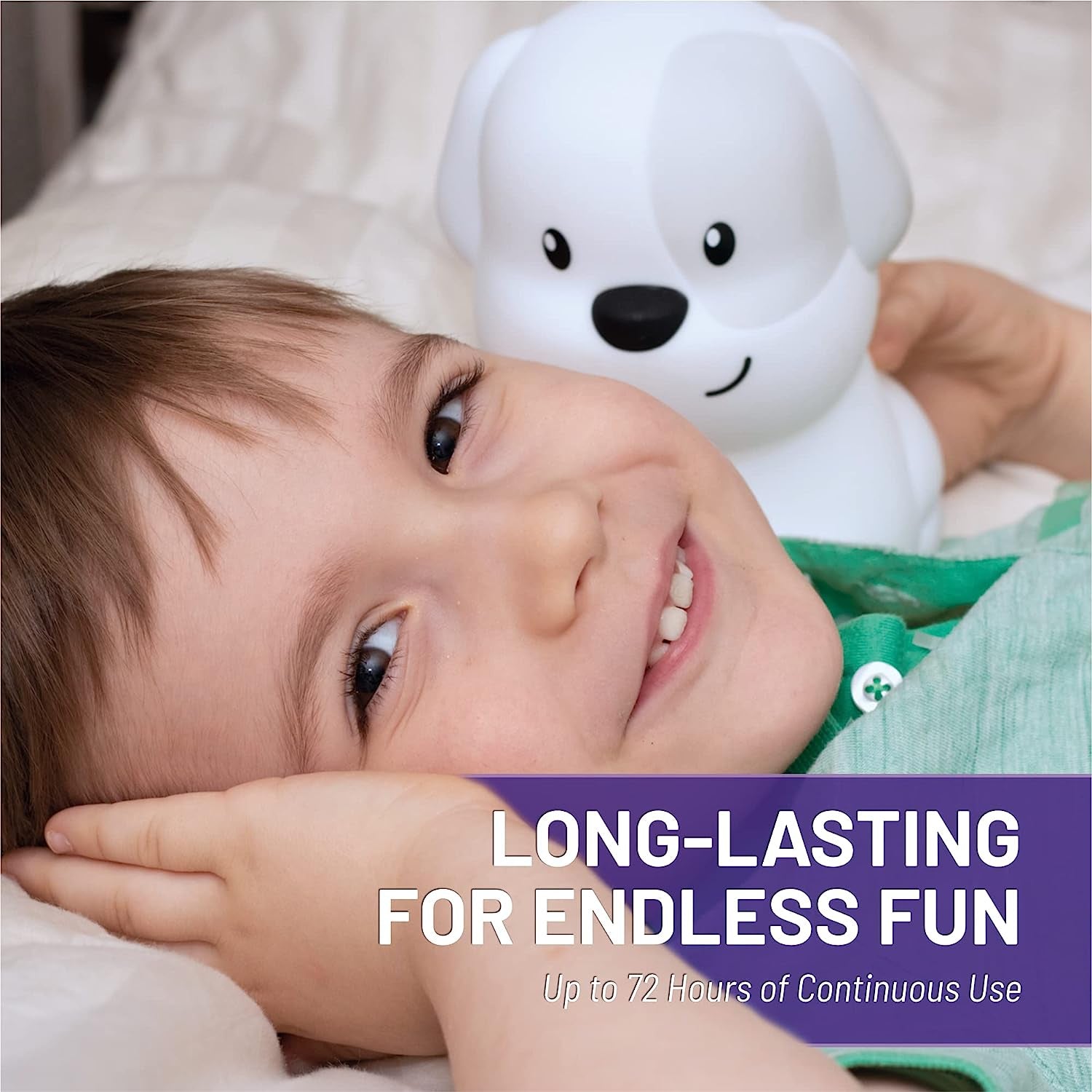 Night Light for Kids, Silicone Nursery Light for Baby Room and Toddler, Portable Night Light for Kids Room, Rechargeable Animal Lights for Girls and Boys, Kawaii Lamp (Puppy)