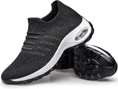 Women'S Walking Shoes - Sock Sneakers Slip on Mesh Platform Air Cushion Athletic Shoes Work Nurse Comfortable