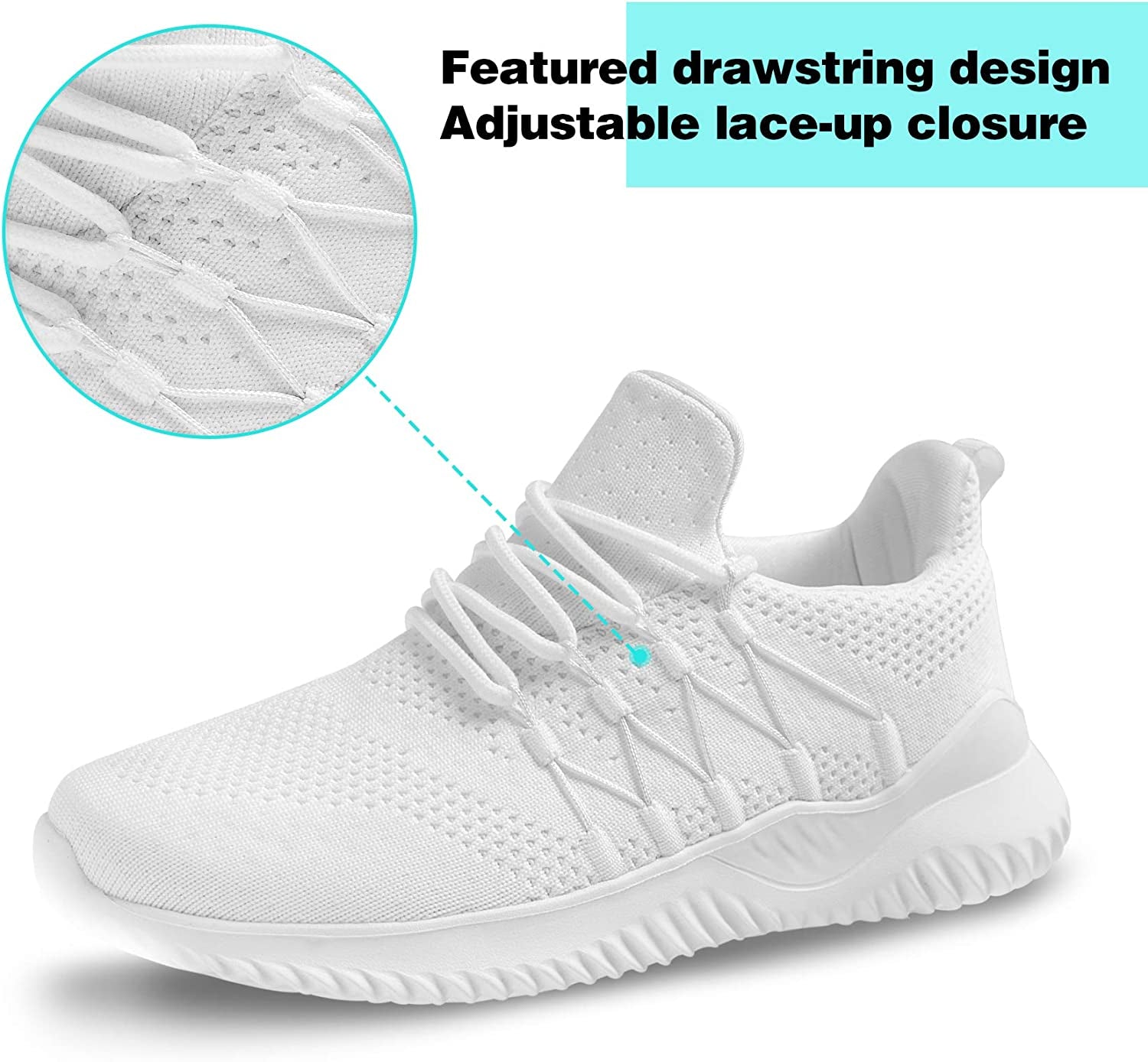 Womens Walking Shoes Sneakers - Slip on Memory Foam Lightweight Workout Tennis Running Shoes