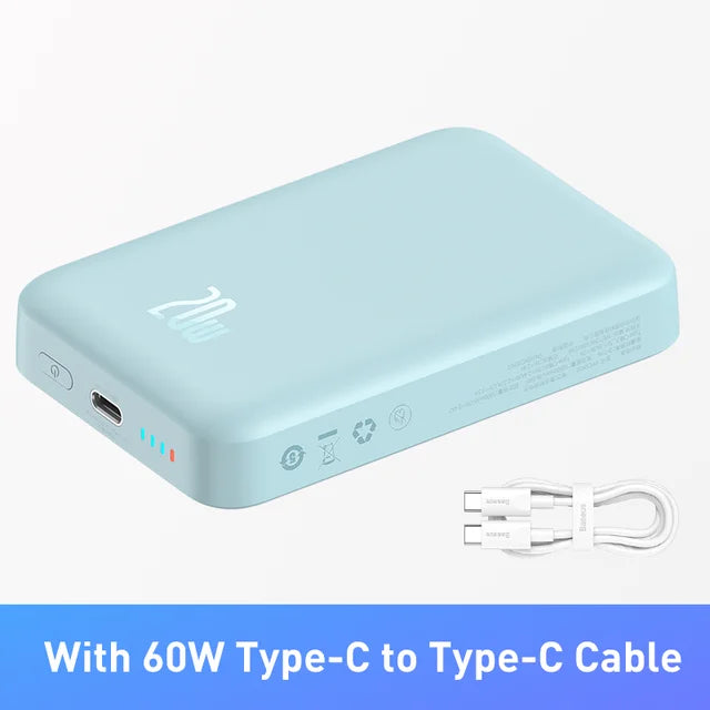 Power Bank 10000Mah 20000Mah Mini Magnetic Wireless Fast Charge Auto-Wake for Iphone 15 14 13 Pro Max Magsafe Powerbank