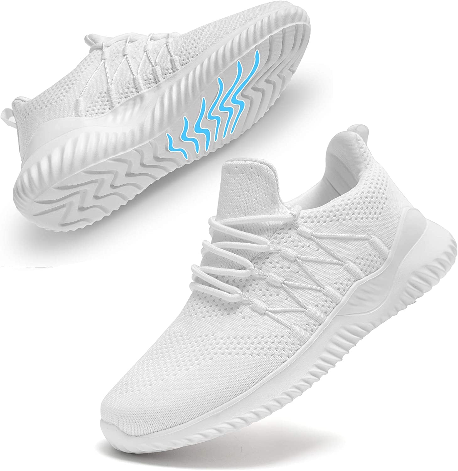 Womens Walking Shoes Sneakers - Slip on Memory Foam Lightweight Workout Tennis Running Shoes