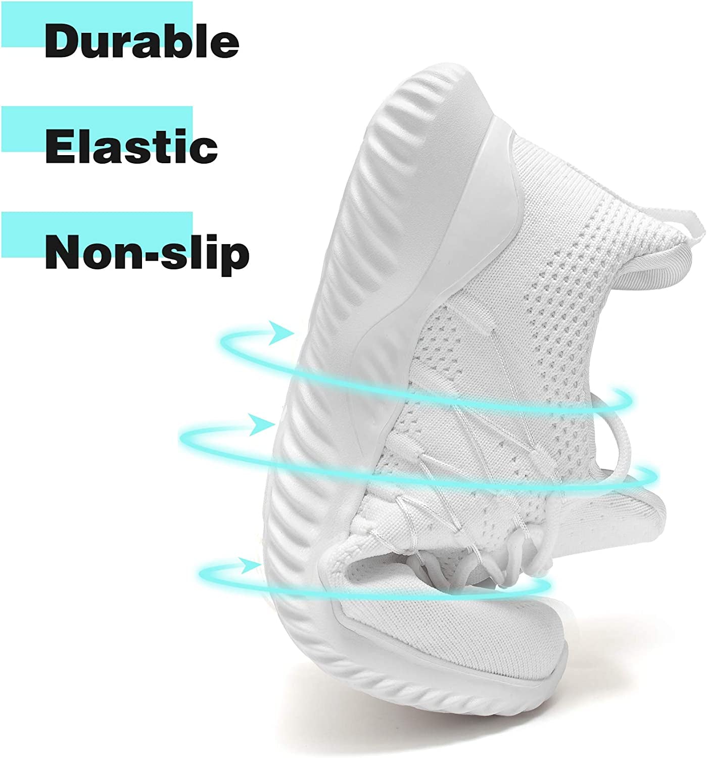 Womens Walking Shoes Sneakers - Slip on Memory Foam Lightweight Workout Tennis Running Shoes